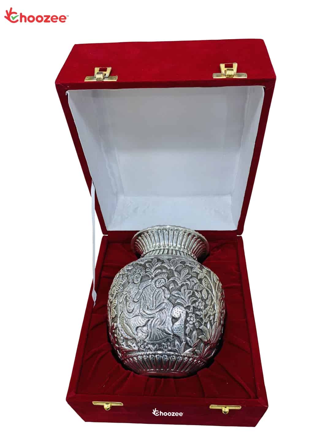 Pure Silver Antique Kalash with 99% Purity.